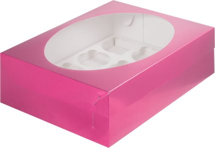 Коробка на 1 капкейк с окном, белая, размер 10*10*10 см 6
