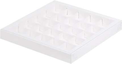 Коробка для конфет на 9 ячеек с окном, золото, размер 15,5*15,5*3см 8