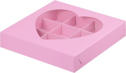 Коробка для конфет на 12 ячеек с окном, белая, размер 19*15*3см 2