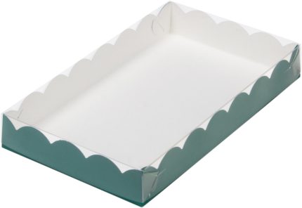 Коробка зеленая матовая, размер 20*12*3,5 см