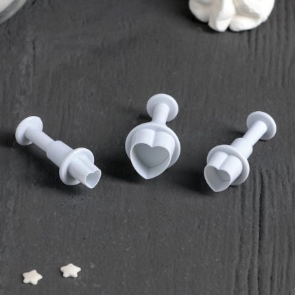 Вырубка для теста пластиковая, Сердце двойное 20