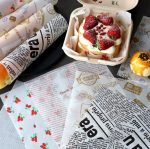 Бумага упаковочная для бенто-торта Газета с белыми буквами, размер 18*18 см 8