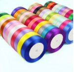 Лента атласная черная, размер: 20 мм*23 м ± 5