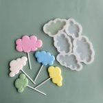 Форма силиконовая для леденцов Облака, 5 ячеек 4