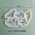 Форма силиконовая для леденцов Облака, 5 ячеек 6