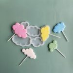 Форма силиконовая для леденцов Облака, 5 ячеек 8