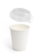 Бумажный стакан Белый 250 мл + крышка Cake to go 5