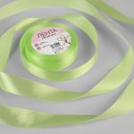 Лента атласная светло-зеленая, размер: 20 мм*23 м ± 3