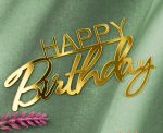 Боковой топпер Happy Birthday 1, золото 5