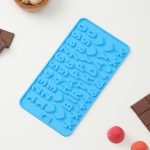 Форма силиконовая С днем рождения+ цифры, 49 ячеек 5