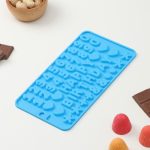 Форма силиконовая С днем рождения+ цифры, 49 ячеек 7
