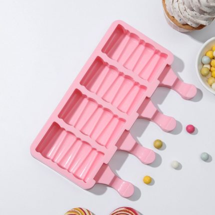 Форма силиконовая для эскимо Спираль, 4 ячейки