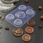 Форма пластиковая для шоколада Набор автолюбителя, 5 ячеек 4