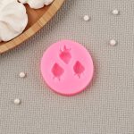 Молд силиконовый Клубника, 3 ячейки 6