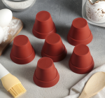 Набор силиконовых форм Цветочные горшочки, 6 шт 3