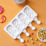 Форма силиконовая для эскимо Грани, 4 ячейки 5