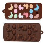 Форма силиконовая Зайцы, утки, яйца, 14 ячеек 11