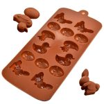 Форма силиконовая Зайцы, утки, яйца, 14 ячеек 9