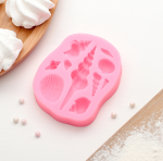 Молд силиконовый Ракушки большие, 10 ячеек 6