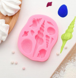 Молд силиконовый Ракушки большие, 10 ячеек 8