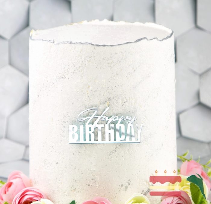 Боковой топпер «Happy Birthday 10», серебро 2