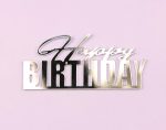 Боковой топпер «Happy Birthday 10», серебро 3