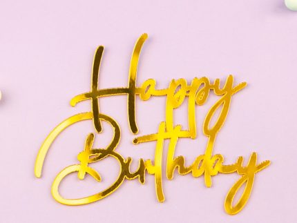 Боковой топпер «Happy Birthday 10», серебро 9