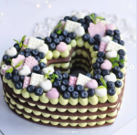 Вырубка для теста пластиковая, Сердце двойное 12