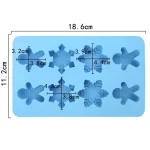Форма силиконовая Человечки и Снежинки, 8 ячеек 5