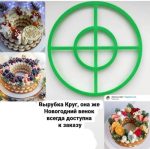 Вырубка Круг (Новогодний венок) с центральным отверстием 3