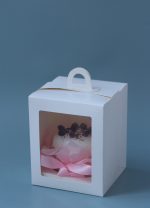 Коробка для кулича с ложементом 14*14*17,5 см, цвет белый 3