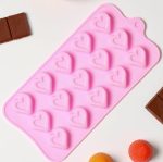 Форма силиконовая Сердечки, 15 ячеек 3