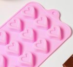 Форма силиконовая Сердечки, 15 ячеек 5