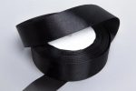 Лента атласная черная, размер: 20 мм*23 м ± 3